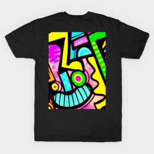 Graffiti Faces Mural urban Art T-Shirt